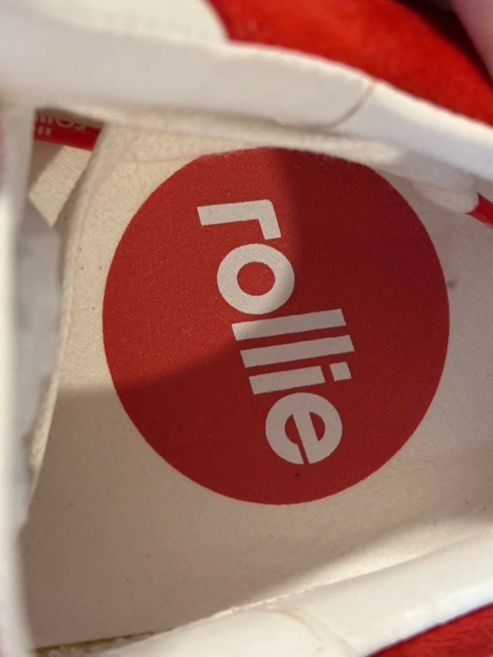 Women’s White Athletic Sneakers with Red & Navy Accents - Picture 4 of 8